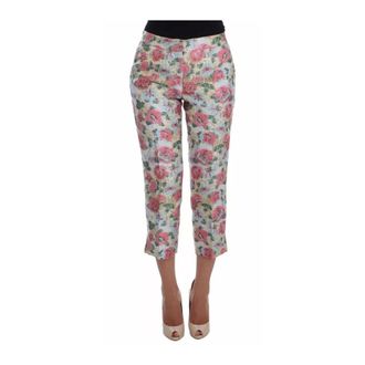 Dolce & Gabbana Dames, Broeken, Veelkleurig, Maat: XS Brokaat