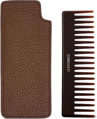 12 Storeez Haarkam met schildpadschild-patroon - Bruin