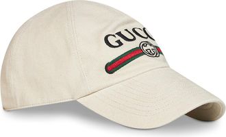 Gucci Mens Baseball Cap Beige Cotton Hat