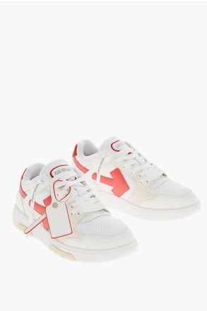 Off-white Mid Fabric-and-Leather Sneakers OUT OF OFFICE size 43