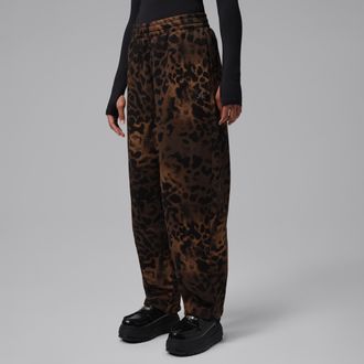 Nike Jordan Womens Jordan Brooklyn Fleece Pants in Brown | IX6902-281