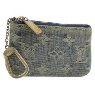 Louis Vuitton Pre-owned Bags, female, Blue, Size: ONE SIZE Pre-owned Vintage Monogram Denim Coin Purse