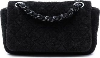 Chanel Pre-owned Quilted Terry Cloth Mini Shoulder Bag - - Pre-owned - Donna - Nero - ONE SIZE