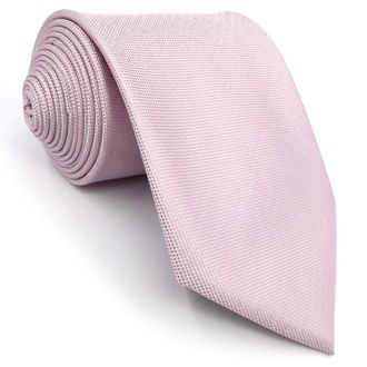 Shlax & Wing Neckties for Men Solid Pink Wedding Party Silk Extra Long