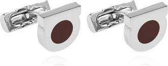 Ferragamo Logo-Vormige Manchetknopen - Heren - Manchetknopen - Grijs - ONE Size - Accessoires