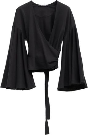 Jacquemus Black Wrapped Tie Fastening Top
