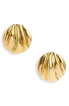 Chlo&eacute; Molten Stud Earrings in Vintage Gold at Nordstrom