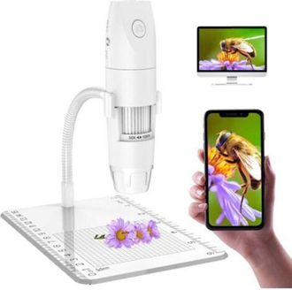 OEM Microscopio Digital Wifi, Mini Microscopio Con Aumento De 50x A 1000x, 1080p Hd 2.0 Mp, 8 Led, Microscopio Digital Port&aacute;til Usb Compatible Con Android