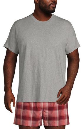 Lands End Crewneck Undershirt 3 Pack in Gray Heather at Nordstrom, Size Xx-Large