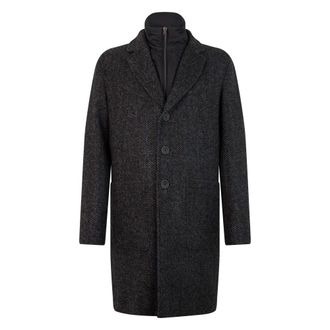 Herno Lange Jas - Heren - Mantel - Zwart - L - Wol - Jassen