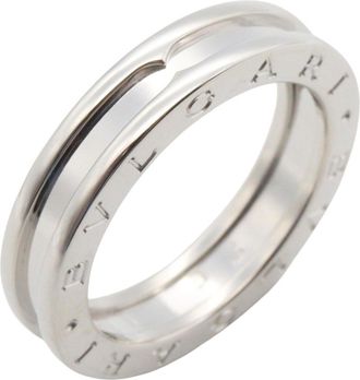 Bulgari Silver White Gold (18K) Band Ring (Pre-Owned)