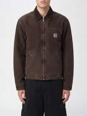 Carhartt Work in Progress OG Detroit Cotton Jacket with Zip Closure and Logo Patch