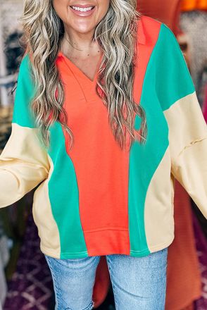 Azura Exchange Kleurblok V-hals Trui