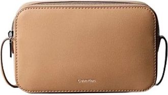 Calvin Klein Foil Logo Crossbody Camera Bag - Dames - Schoudertassen - Beige - ONE Size - Tassen