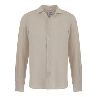 MC2 Saint Barth Linnen Overhemd - Heren - Casual Overhemden - Beige - XL - Linnen - Overhemden