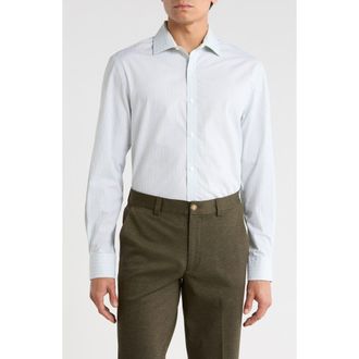 Tommy Hilfiger Check Slim Fit Stretch Dress Shirt in Grass at Nordstrom Rack, Size 14.5 - 32/33