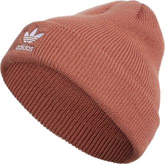 adidas Originals Womens Trefoil Beanie, Magic Earth Red/White, One Size