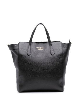 Gucci 2016-2025 Leather Swing Convertible Tote satchel - Black