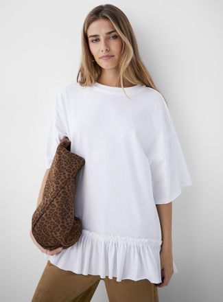 Icone Womens Ruffled oversized T-shirt