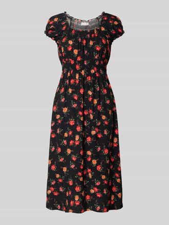 Apricot Midikleid aus Viskose mit Karree-Ausschnitt in Black, Gr&ouml;&szlig;e XXL