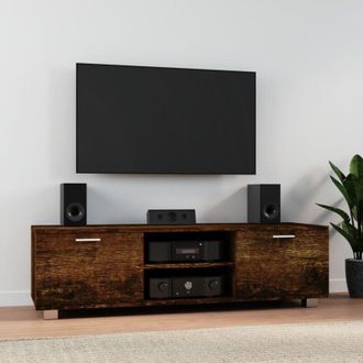 vidaXL Vidaxl - Mobile tv Rovere Fumo 140x40,5x35 cm in Legno Multistrato