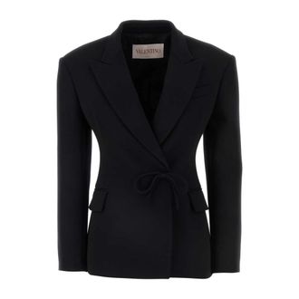 Valentino Garavani Wollen Blazer - Dames - Blazers - Zwart - XS - Wol - Jassen