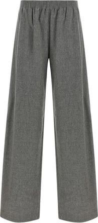 Fabiana Filippi Cargo Over Flannel Broek - Dames - Sweatpants - Grijs - XS - Wol - Broeken