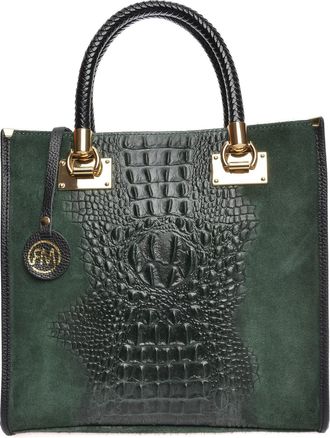 Roberta M Groen Rundleer Tas