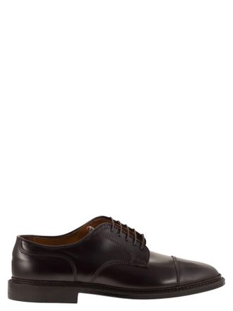 Alden Alden leren derbyschoenen met cap toe