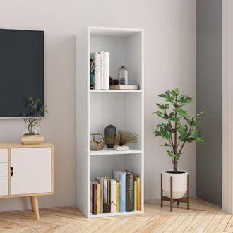 vidaXL Libreria/Mobile tv Bianco 36x30x114 cm in Legno Multistrato - Vidaxl