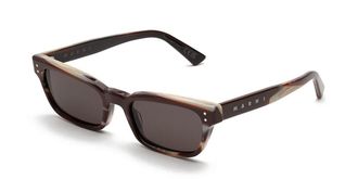 Marni Floosa Chocolate Horn A7C Mens Sunglasses Brown Size 54