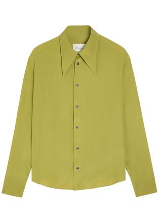 Ami Ami Paris Woven Shirt - Light Green - M