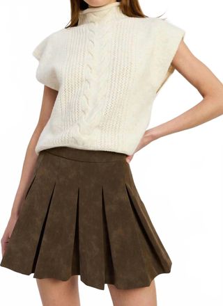 En Saison Miller Mini Skirt In Brown