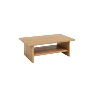 Naan Furniture Mesa de centro rectangular de pino barnizado en color roble 100 cm