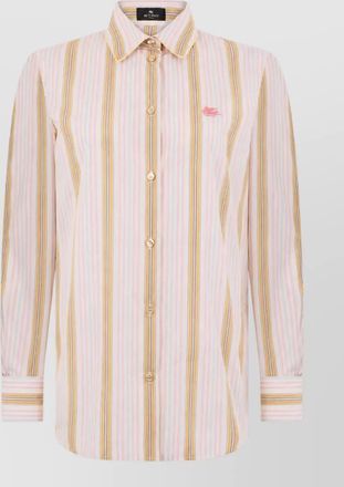Etro cotton striped long-sleeve shirt