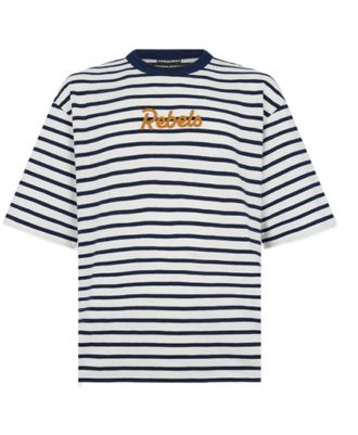 Dsquared2 White Cotton Striped T-Shirt