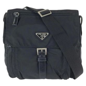 Prada Pre-owned Tessuto Nylon Schoudertas - Dames - Pre-owned - Zwart - Maat: ONE Size Nylon