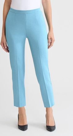 Ming Wang Knit Straight-Leg Ankle Pants in Serene at Nordstrom, Size Xx-Small