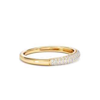 The Diamond Store Lab Diamond Micro Pave Half Eternity Ring 0.30ct in 18k Gold Vermeil