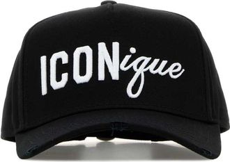 Dsquared2 Black Cotton Baseball Cap