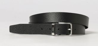 HUGO BOSS Reversible Hammered Leather Belt with Pin Buckle