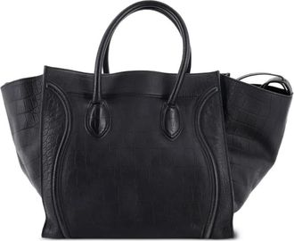 Celine Phantom Bag Crocodile Embossed Leather Large tote bag - Zwart