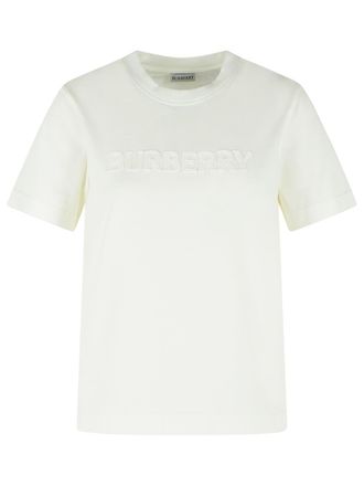 Burberry White Cotton T Hsirt