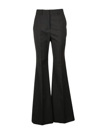 Sportmax Flared Brown Trousers With Tailored Fit And High Waist