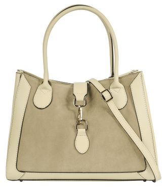Samantha Look Shopper SAMANTHA LOOK, Damen, Gr. B/H/T: 34cm x 27cm x 15cm onesize, beige, Leder, clean, Taschen Shopper, echt Leder, Made in Italy