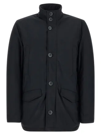 Herno Blue Polyamide Full-Length Mens Jacket