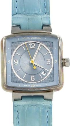 Louis Vuitton Pre-owned Watches, female, Blue, Size: ONE SIZE Pre-owned Stainless Steel Watch