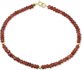 Jewelmak 14K Garnet Bracelet