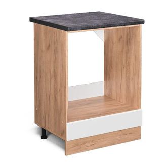 Vicco Armario Para Horno Empotrado R-line, Blanco Alto Brillo, 60 Cm, Et Antracita