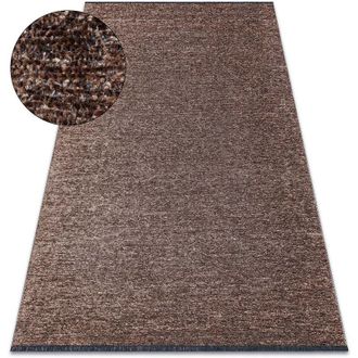 RugsX Rugsx - Alfombra Florence 24021 Un Color, Glamour, Tejido Plano, Flecos - Marr&oacute;n Brown 175x270 Cm